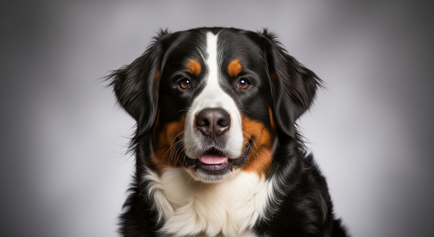 Illustrative image of a Bernese Mountain Dog dog
