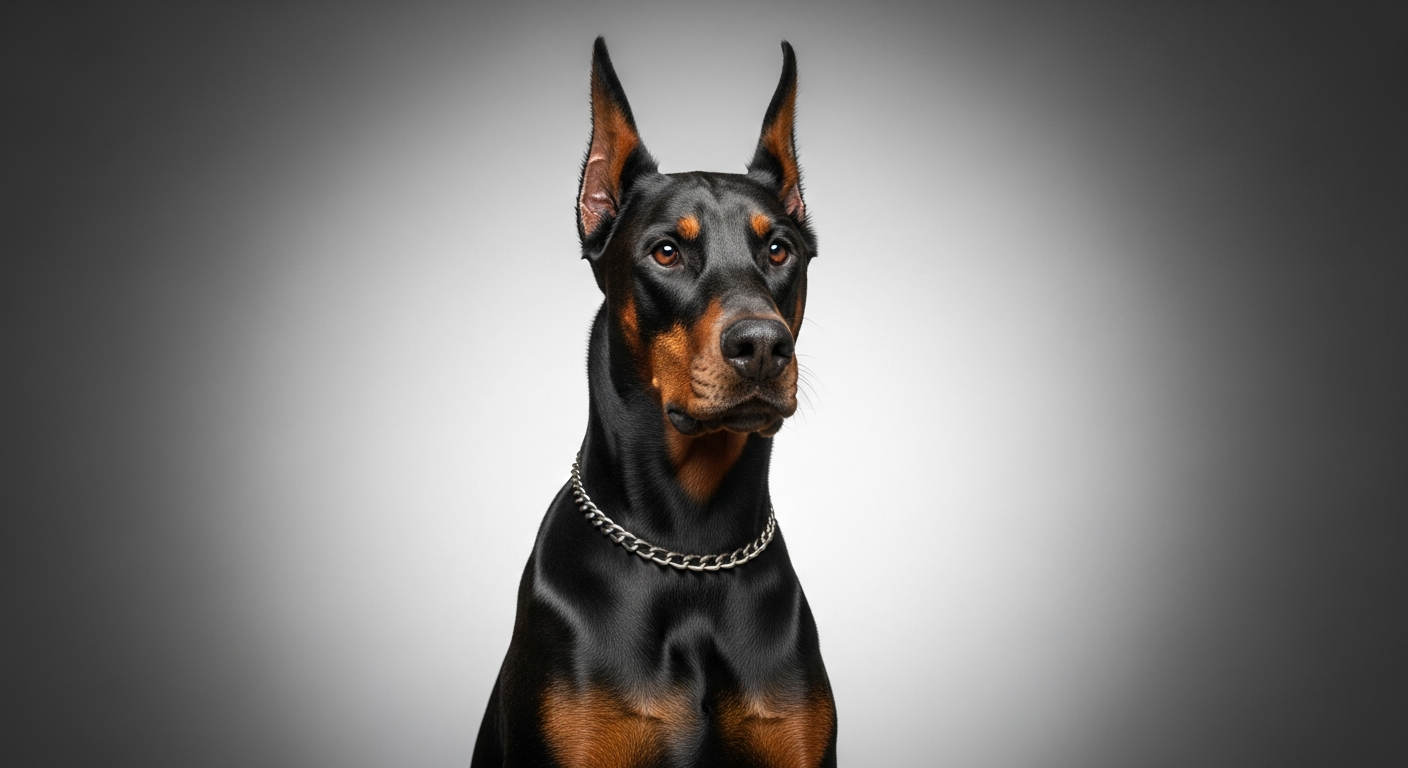 Illustrative image of a Doberman Pinscher dog