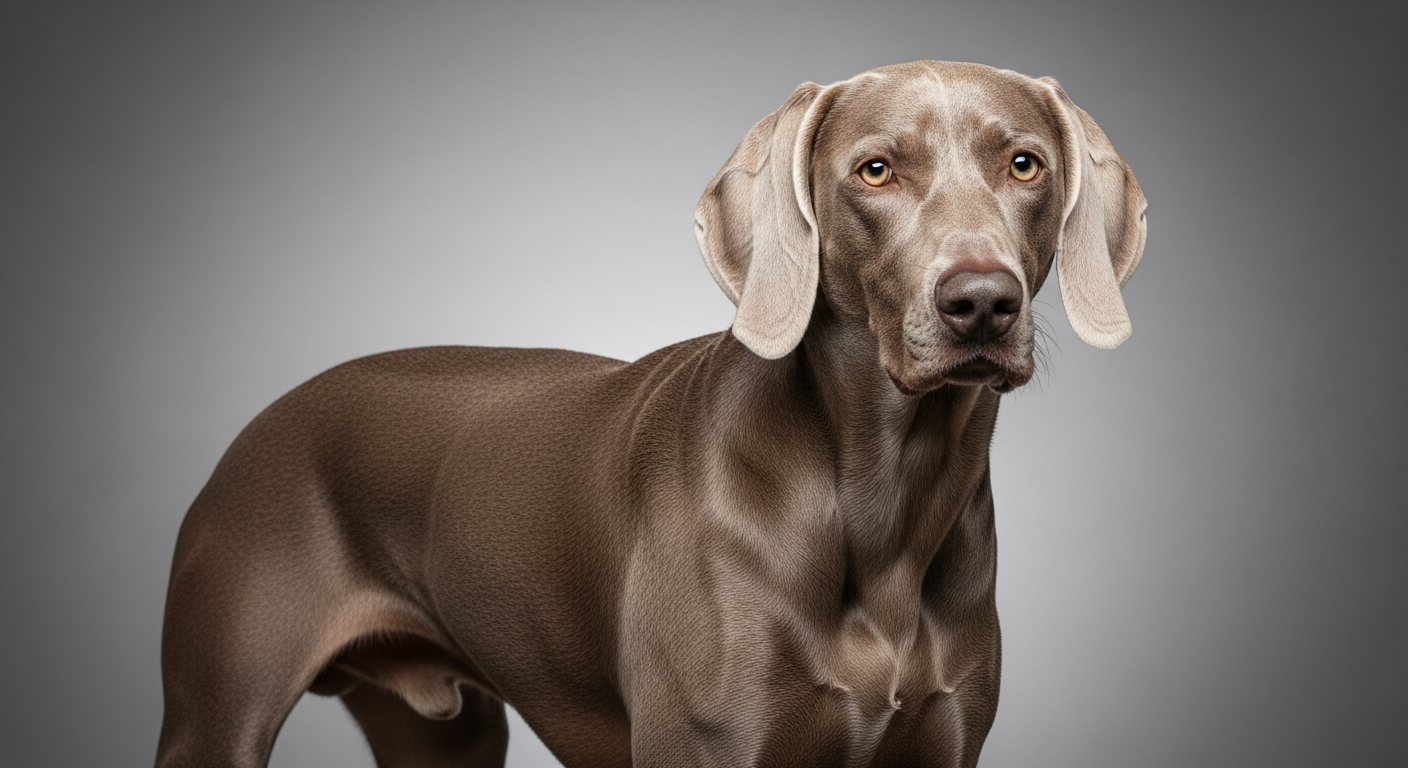 Illustrative image of a Weimaraner dog
